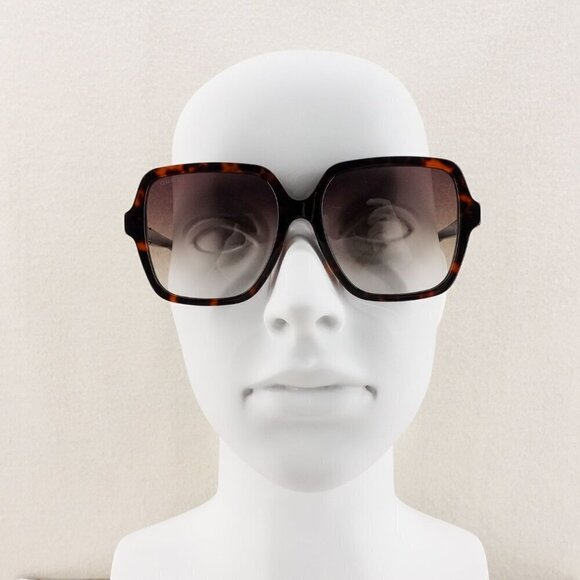 Gucci GG1189 Square Unisex Sunglasses Tortoise Brown OS - Picture 9 of 16